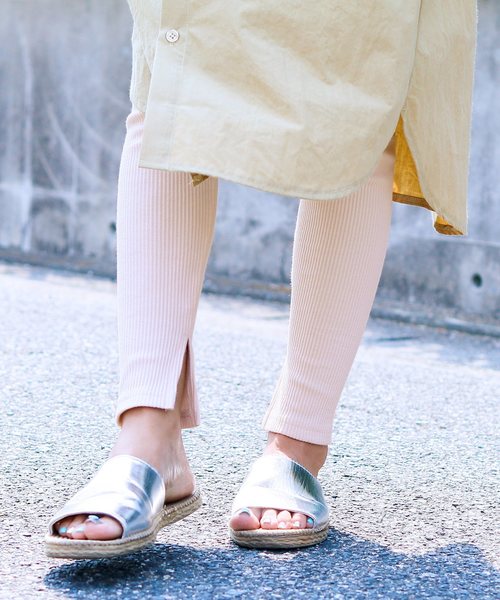 reca(レカ)の「伸縮性抜群◇recaレギンスシリーズ② ストレッチ サイドスリット リブレギンス(レギンス/スパッツ・レディース・ライトグレー/ブラック/ベージュ/アイボリー/ダークグレー/ブラウン/カーキ/モカ/グレー系その他・FREE)」の18枚目の写真