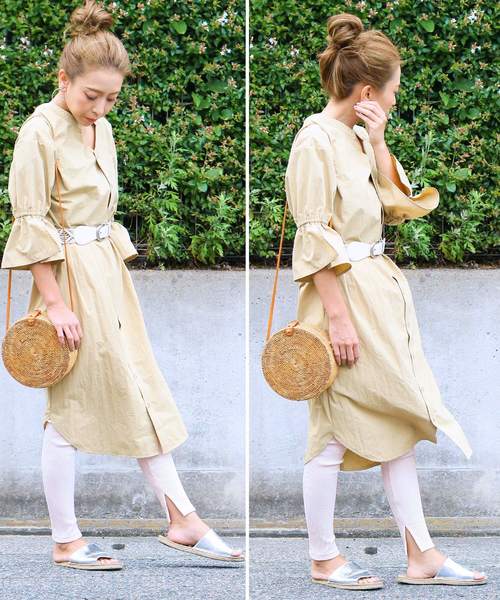 reca(レカ)の「伸縮性抜群◇recaレギンスシリーズ② ストレッチ サイドスリット リブレギンス(レギンス/スパッツ・レディース・ライトグレー/ブラック/ベージュ/アイボリー/ダークグレー/ブラウン/カーキ/モカ/グレー系その他・FREE)」の19枚目の写真