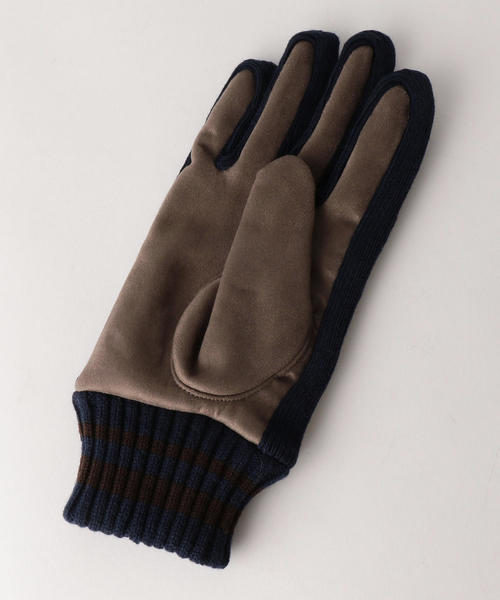 coen（コーエン）の「フェイクスウェード×ニットコンビグローブ（手袋・メンズ・ブラック/オリーブ・FREE）」の4枚目の写真