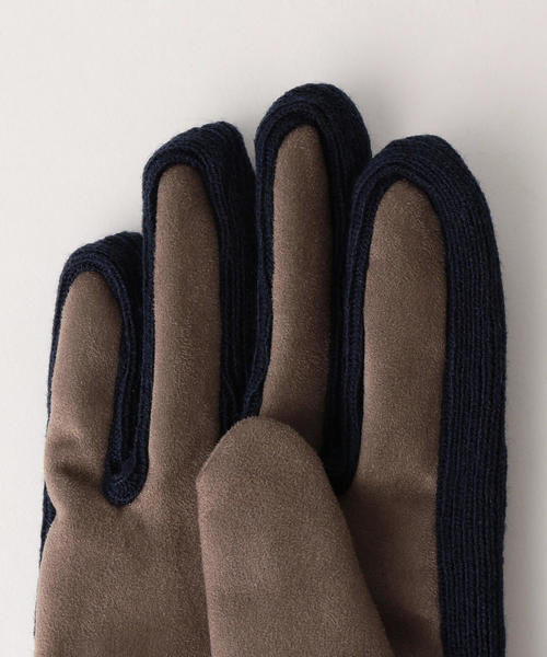 coen（コーエン）の「フェイクスウェード×ニットコンビグローブ（手袋・メンズ・ブラック/オリーブ・FREE）」の5枚目の写真