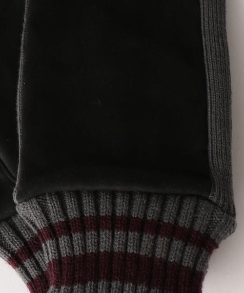 coen（コーエン）の「フェイクスウェード×ニットコンビグローブ（手袋・メンズ・ブラック/オリーブ・FREE）」の8枚目の写真