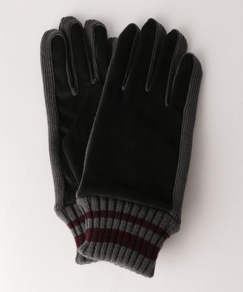 coen（コーエン）の「フェイクスウェード×ニットコンビグローブ（手袋・メンズ・ブラック/オリーブ・FREE）」の9枚目の写真
