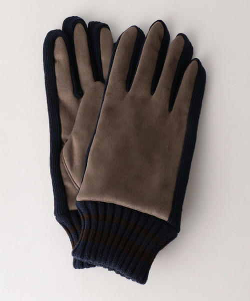 coen（コーエン）の「フェイクスウェード×ニットコンビグローブ（手袋・メンズ・ブラック/オリーブ・FREE）」の10枚目の写真