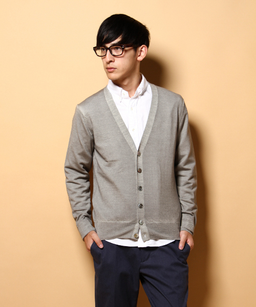 EDIFICE(エディフィス)の「◇GARMENTDYEニットカーディガン(カーディガン/ボレロ・メンズ・ブルー/グリーン/オレンジ/グレー・46/48/44/50)」の11枚目の写真