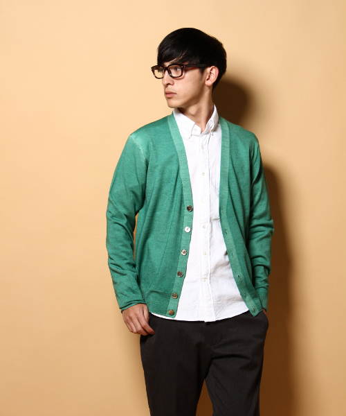 EDIFICE(エディフィス)の「◇GARMENTDYEニットカーディガン(カーディガン/ボレロ・メンズ・ブルー/グリーン/オレンジ/グレー・46/48/44/50)」の12枚目の写真