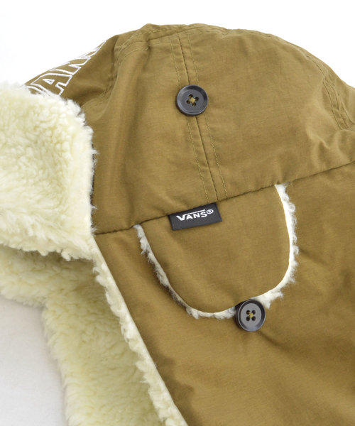 VANS（バンズ）の「VANS/ヴァンズ Fleese Trapper Hat（ハット・メンズ・ベージュ/カーキ・FREE）」の11枚目の写真