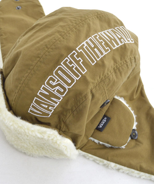 VANS（バンズ）の「VANS/ヴァンズ Fleese Trapper Hat（ハット・メンズ・ベージュ/カーキ・FREE）」の5枚目の写真