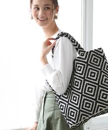 coen | 【マザーズバッグとしてもオススメ・新色追加・Market】ジャガード刺繍ビッグトートバッグ(トートバッグ)