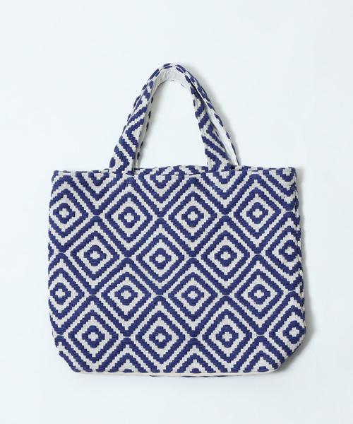 coen（コーエン）の「【マザーズバッグとしてもオススメ・新色追加・Market】ジャガード刺繍ビッグトートバッグ（トートバッグ・レディース・ブラック/コバルトブルー/オレンジ・FREE）」の12枚目の写真