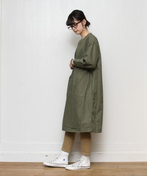 Brocante（ブロカント）の「Brocante/ブロカント　プリエワンピース　37-142（ワンピース・レディース・ネイビー/オリーブ・2）」の11枚目の写真