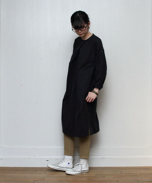 Brocante（ブロカント）の「Brocante/ブロカント　プリエワンピース　37-142（ワンピース・レディース・ネイビー/オリーブ・2）」の8枚目の写真