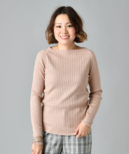 COLLAGE GALLARDAGALANTE(コラージュガリャルダガランテ)の「スクエアリブニットプルオーバー(ニット/セーター・レディース・ライトグレー/オフホワイト/パープル/ピンク・FREE)」の13枚目の写真