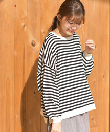 rps | ボリューム袖ボーダーニットプルオーバー(ニット/セーター)