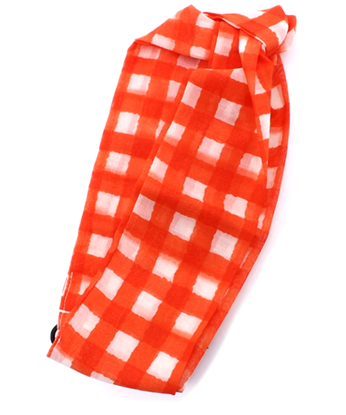 bpr BEAMS Women's(ビーピーアール ビームス)の「CLEF CLE / ギンガムチェック ターバン(ヘアバンド・レディース・レッド/イエロー/ネイビー・ONE SIZE)」の1枚目の写真