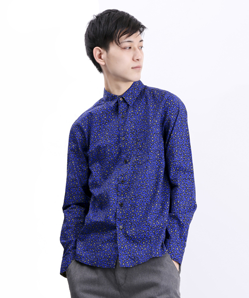 WEGO（ウィゴー）の「WEGO/レオパードシャツ（シャツ/ブラウス・メンズ・ブルー/イエロー・MEDIUM/LARGE）」の2枚目の写真