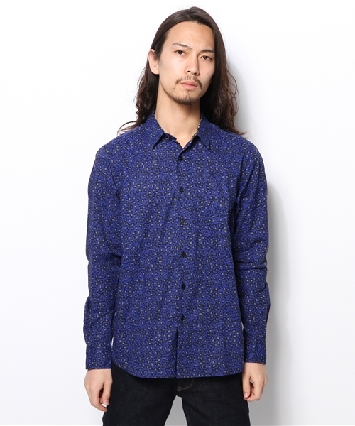 WEGO（ウィゴー）の「WEGO/レオパードシャツ（シャツ/ブラウス・メンズ・ブルー/イエロー・MEDIUM/LARGE）」の3枚目の写真