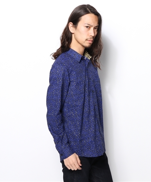 WEGO（ウィゴー）の「WEGO/レオパードシャツ（シャツ/ブラウス・メンズ・ブルー/イエロー・MEDIUM/LARGE）」の4枚目の写真