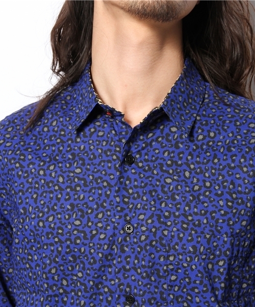 WEGO（ウィゴー）の「WEGO/レオパードシャツ（シャツ/ブラウス・メンズ・ブルー/イエロー・MEDIUM/LARGE）」の6枚目の写真