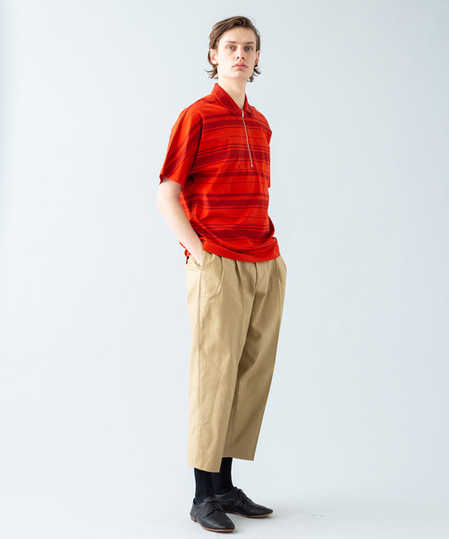 【MARKAWARE】 コットンテーパードパンツ markaware（マーカウェア）の「【marka】ツータックコットン