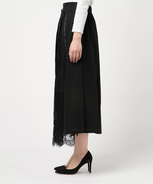 archives(アルシーヴ)の「プリーツ×レーススカート(スカート・レディース・ブラック/ブラウン/ベージュ・MEDIUM)」の4枚目の写真