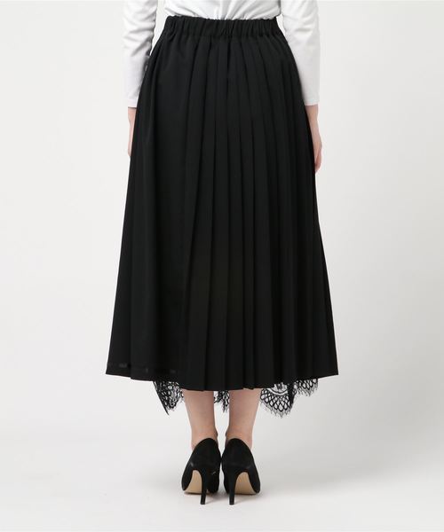 archives(アルシーヴ)の「プリーツ×レーススカート(スカート・レディース・ブラック/ブラウン/ベージュ・MEDIUM)」の5枚目の写真