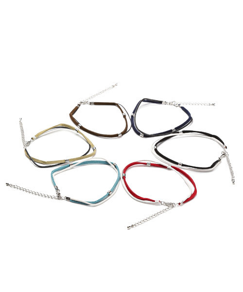 LUXSTYLE（ラグスタイル）の「2連レザーアンクレット（アンクレット・メンズ・ブラック/ブラウン/ネイビー/レッド/ターコイズブルー/ベージュ・FREE）」の14枚目の写真