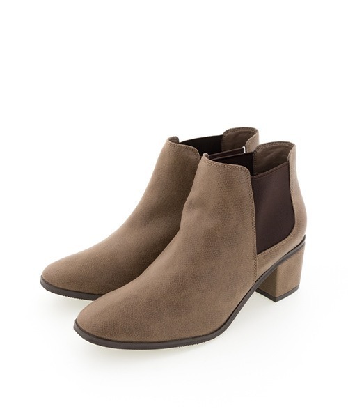 RANDA（ランダ）の「ストレスフリー/サイドゴアショートブーツ（ブーツ・レディース・ブラウン/ブラック系その他/ブラック系その他2/その他/グレイッシュベージュ・LL/S/M/L）」の6枚目の写真