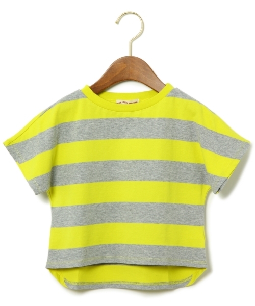 green label relaxing（グリーンレーベルリラクシング）の「バイボーダー ドルマン ショートスリーブ（Tシャツ/カットソー・キッズ・レッド/イエロー・95/105/125/115）」の2枚目の写真