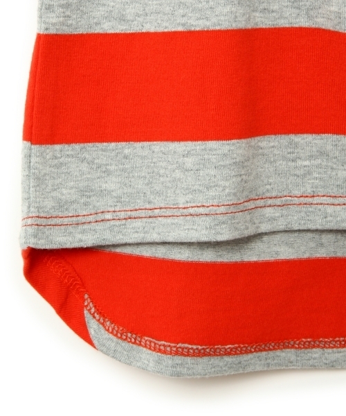 green label relaxing（グリーンレーベルリラクシング）の「バイボーダー ドルマン ショートスリーブ（Tシャツ/カットソー・キッズ・レッド/イエロー・95/105/125/115）」の9枚目の写真
