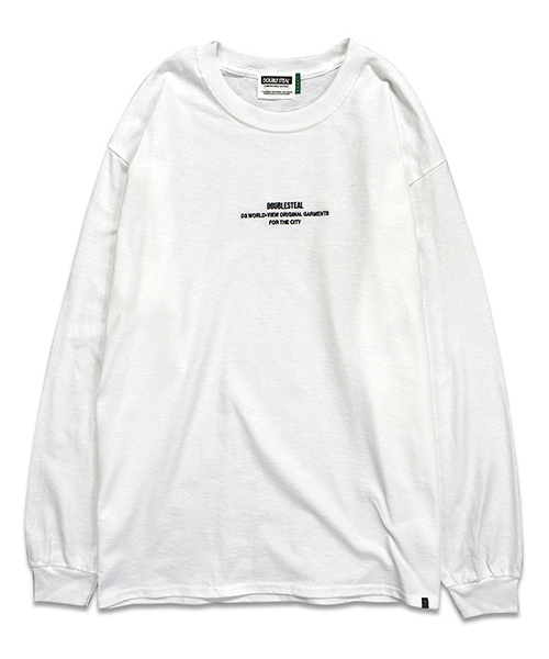 DOUBLE STEAL（ダブルスティール）の「Basic Type2 embroidery　長袖Tシャツ（Tシャツ/カットソー・メンズ・ネイビー/ホワイト×ブラック/ブラック×ホワイト/ブラック×レッド・MEDIUM/LARGE/X-LARGE）」の2枚目の写真