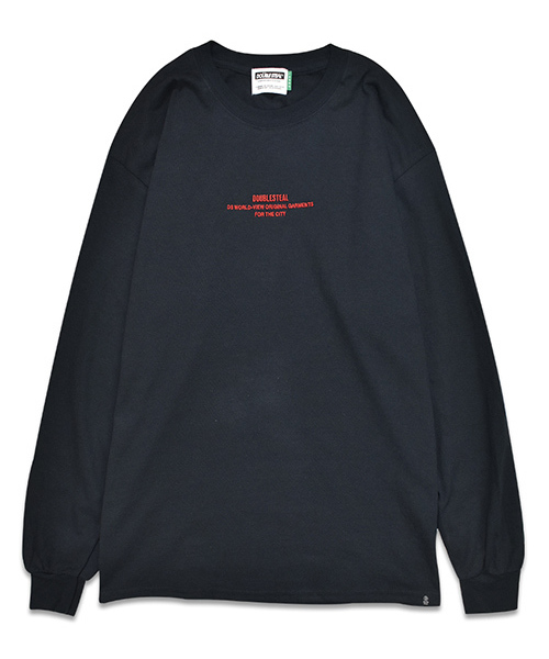 DOUBLE STEAL（ダブルスティール）の「Basic Type2 embroidery　長袖Tシャツ（Tシャツ/カットソー・メンズ・ネイビー/ホワイト×ブラック/ブラック×ホワイト/ブラック×レッド・MEDIUM/LARGE/X-LARGE）」の3枚目の写真