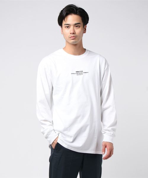 DOUBLE STEAL（ダブルスティール）の「Basic Type2 embroidery　長袖Tシャツ（Tシャツ/カットソー・メンズ・ネイビー/ホワイト×ブラック/ブラック×ホワイト/ブラック×レッド・MEDIUM/LARGE/X-LARGE）」の10枚目の写真