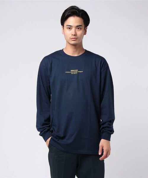 DOUBLE STEAL（ダブルスティール）の「Basic Type2 embroidery　長袖Tシャツ（Tシャツ/カットソー・メンズ・ネイビー/ホワイト×ブラック/ブラック×ホワイト/ブラック×レッド・MEDIUM/LARGE/X-LARGE）」の8枚目の写真