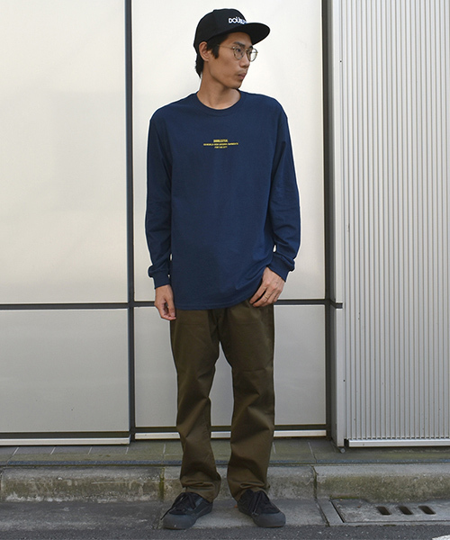 DOUBLE STEAL（ダブルスティール）の「Basic Type2 embroidery　長袖Tシャツ（Tシャツ/カットソー・メンズ・ネイビー/ホワイト×ブラック/ブラック×ホワイト/ブラック×レッド・MEDIUM/LARGE/X-LARGE）」の7枚目の写真