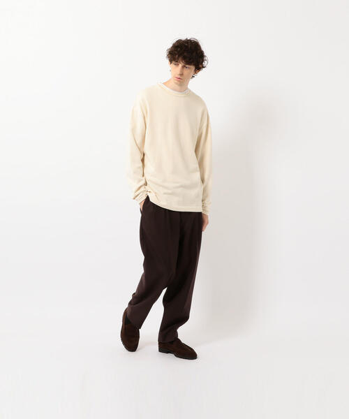 Steven Alan（スティーブンアラン）の「＜Steven Alan＞ ORGANIC URAKE LONG SLEEVE/スウェット（Tシャツ/カットソー・メンズ・ナチュラル/ダークグレー/ダークブラウン・LARGE/SMALL/X-LARGE/MEDIUM）」の9枚目の写真