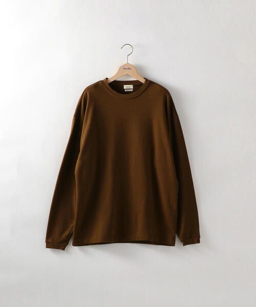 Steven Alan（スティーブンアラン）の「＜Steven Alan＞ ORGANIC URAKE LONG SLEEVE/スウェット（Tシャツ/カットソー・メンズ・ナチュラル/ダークグレー/ダークブラウン・LARGE/SMALL/X-LARGE/MEDIUM）」の5枚目の写真