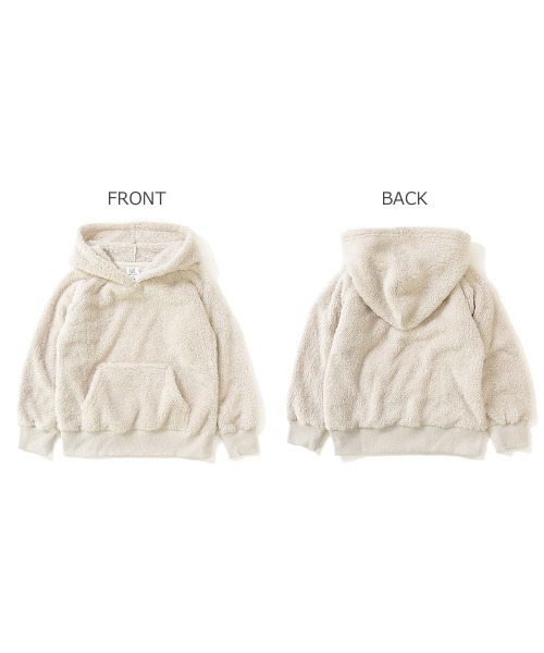 devirock(デビロック)の「ボアフリースプルパーカー(パーカー・キッズ・ベージュ/ブラウン/モカ/チャコール/ダークベージュ・110cm/100cm/120cm/130cm/140cm/150cm/160cm)」の11枚目の写真