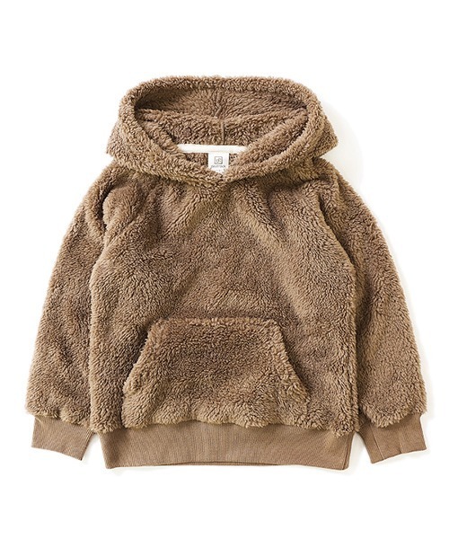 devirock(デビロック)の「ボアフリースプルパーカー(パーカー・キッズ・ベージュ/ブラウン/モカ/チャコール/ダークベージュ・110cm/100cm/120cm/130cm/140cm/150cm/160cm)」の8枚目の写真