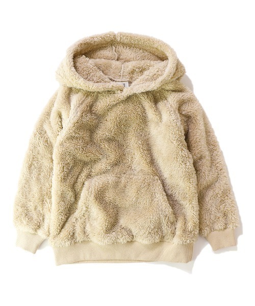 devirock(デビロック)の「ボアフリースプルパーカー(パーカー・キッズ・ベージュ/ブラウン/モカ/チャコール/ダークベージュ・110cm/100cm/120cm/130cm/140cm/150cm/160cm)」の6枚目の写真