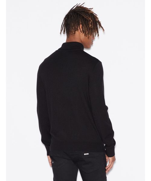 ARMANI EXCHANGE（アルマーニエクスチェンジ）の「【A|Xアルマーニ エクスチェンジ】サークルロゴ　タートルネックニット（ニット/セーター・メンズ・ホワイト/ブラック・SMALL/MEDIUM/LARGE/X-LARGE/X-SMALL）」の7枚目の写真