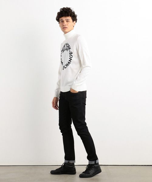 ARMANI EXCHANGE（アルマーニエクスチェンジ）の「【A|Xアルマーニ エクスチェンジ】サークルロゴ　タートルネックニット（ニット/セーター・メンズ・ホワイト/ブラック・SMALL/MEDIUM/LARGE/X-LARGE/X-SMALL）」の9枚目の写真