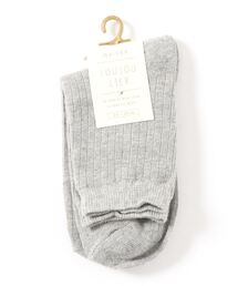 gu21aw/無地リブショートソックス