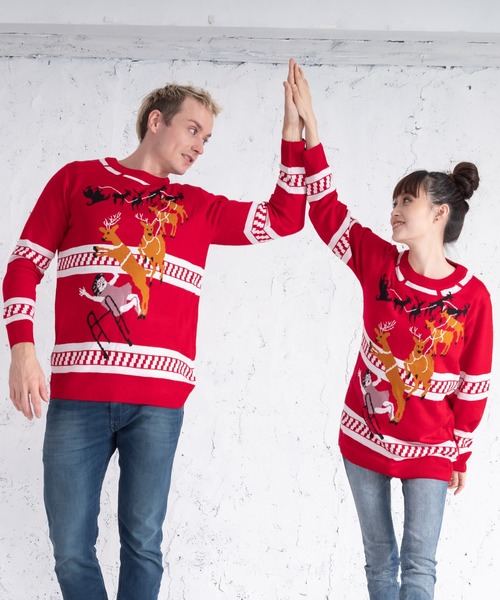 UGLY（アグリー）の「UGLY アグリー クリスマスダサセーター（ニット/セーター・レディース・レッド/グリーン/ブラック系その他/レッド系その他/ブラック系その他2・SMALL/LARGE）」の10枚目の写真