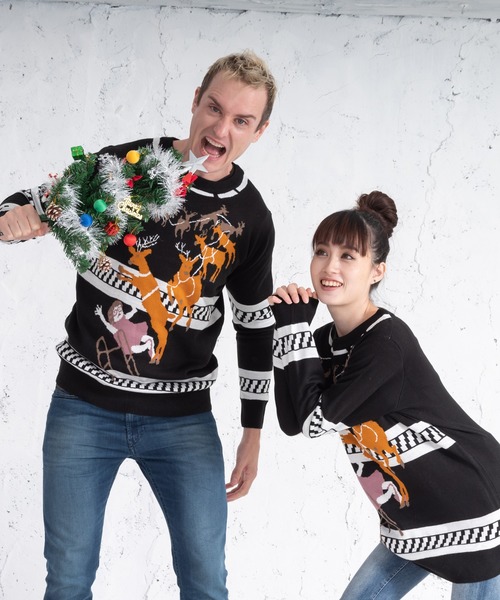 UGLY（アグリー）の「UGLY アグリー クリスマスダサセーター（ニット/セーター・レディース・レッド/グリーン/ブラック系その他/レッド系その他/ブラック系その他2・SMALL/LARGE）」の9枚目の写真