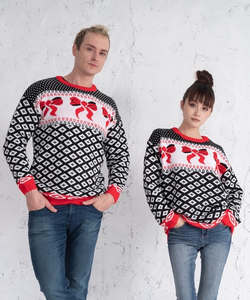 UGLY（アグリー）の「UGLY アグリー クリスマスダサセーター（ニット/セーター・レディース・レッド/グリーン/ブラック系その他/レッド系その他/ブラック系その他2・SMALL/LARGE）」の6枚目の写真
