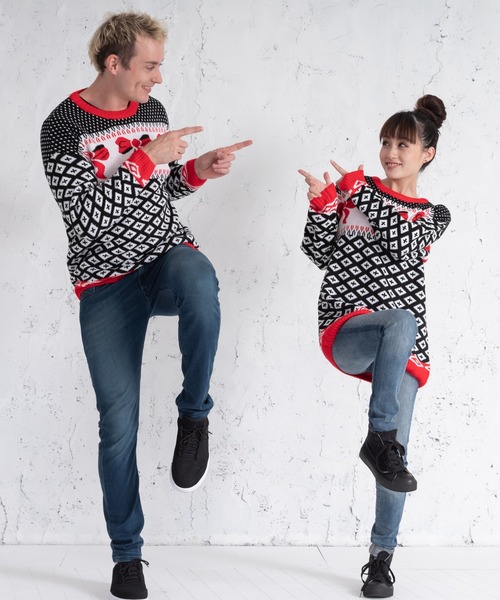 UGLY（アグリー）の「UGLY アグリー クリスマスダサセーター（ニット/セーター・レディース・レッド/グリーン/ブラック系その他/レッド系その他/ブラック系その他2・SMALL/LARGE）」の21枚目の写真