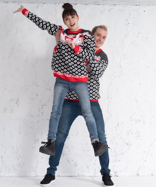 UGLY（アグリー）の「UGLY アグリー クリスマスダサセーター（ニット/セーター・レディース・レッド/グリーン/ブラック系その他/レッド系その他/ブラック系その他2・SMALL/LARGE）」の22枚目の写真