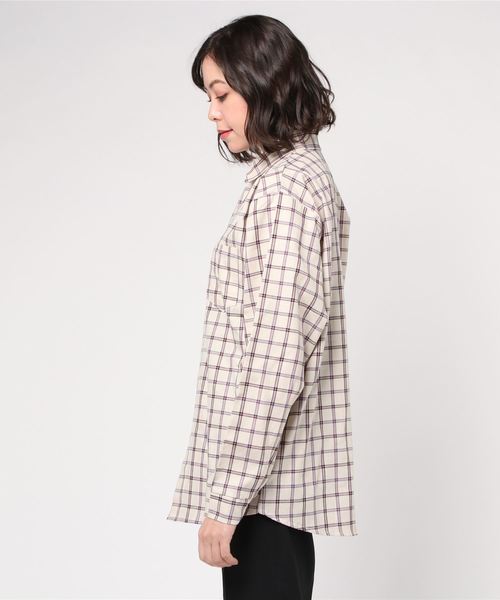 DING(ディング)の「DING/チェックシャツ(シャツ/ブラウス・レディース・ネイビー/グリーン/アイボリー・FREE)」の19枚目の写真