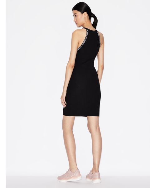 ARMANI EXCHANGE（アルマーニエクスチェンジ）の「【A|Xアルマーニ エクスチェンジ】ノースリーブ　リブニットワンピース（ワンピース・レディース・ブラック・MEDIUM/X-SMALL/SMALL/LARGE）」の5枚目の写真
