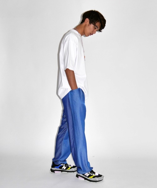 SUPERTHANKS（スーパーサンクス）の「タックワイドテーパードパンツ■セットアップ対応■（ユニセックス）（スラックス・メンズ・ブラック系その他/グレー系その他/ベージュ系その他/ブルー系その他・SMALL/MEDIUM/LARGE）」の11枚目の写真